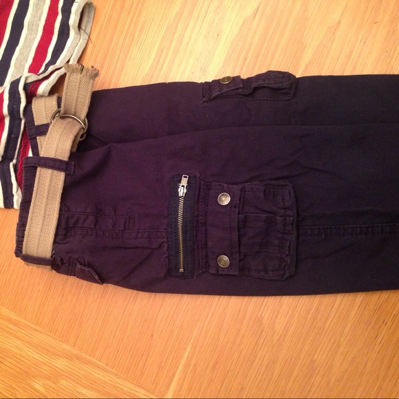 Greendog 24mo navy pants w/ tan belt and orange/blue long sleeve T. Plus bonus - Picture 5 of 9